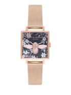 Olivia Burton Bejewelled Florals Stainless Steel Bracelet Watch