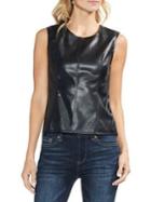 Vince Camuto Estate Jewels Sleeveless Faux-leather Top