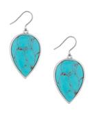 Lucky Brand Key Item Reconstituted Turquoise Drop Earrings