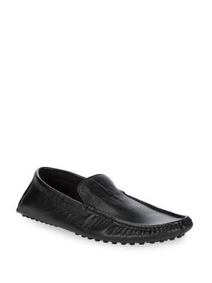 Black Brown Voyager Leather Loafers