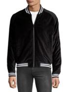 Tallia Orange Dragon Back Velvet Bomber Jacket