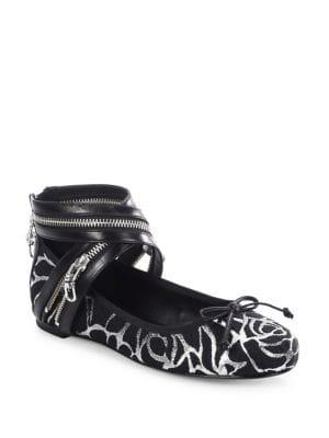Michael Kors Collection Jacquard Metallic Ballet Flats