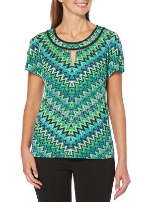 Rafaella Chevron Striped Top