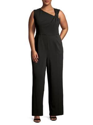 Calvin Klein Plus Knotted Sleeveless Jumpsuit