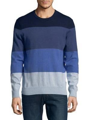 Black Brown Colorblock Long-sleeve Sweater