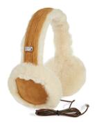 Ugg Leather-trimmed Shearling Built-in Speaker Earmuffs