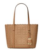 Michael Michael Kors Floral Perforated Saffiano Leather Tote