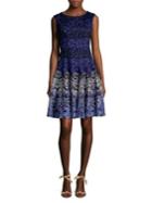Gabby Skye Ombre Lace Fit-&-flare Dress