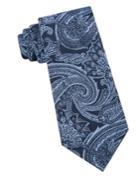 Black Brown Paisley Silk-blend Tie