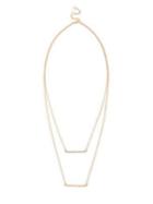 Sole Society Goldtone And Glass Stone Multi-layered Bar Necklace