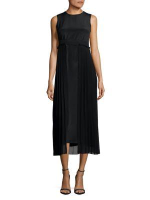Marella Silk-blend Pleated Midi Dress