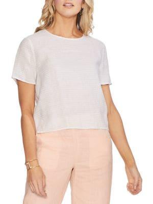 Vince Camuto Linen Striped Tee