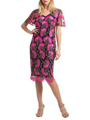Trina Turk Stahl Embroidered Dress