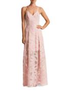 Dress The Population Florence Embroidered Lace Gown