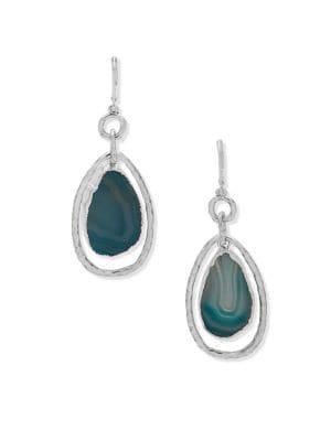 Lonna & Lilly Blue Agate Teardrop Earrings
