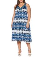 Rafaella Plus Circle Tie-dye Midi Dress