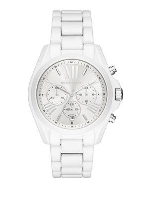 Michael Kors Bradshaw Chronograph White Stainless Steel Bracelet Watch