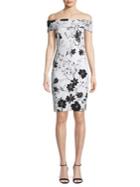 Calvin Klein Petite Off-the-shoulder Floral Sheath Dress
