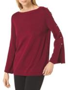 Michael Michael Kors Button Split-sleeve Sweater