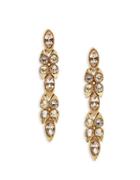 Oscar De La Renta Goldtone Linear Drop Crystal Earrings