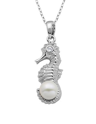 Lord & Taylor 6mm Freshwater Pearl Seahorse Pendant Necklace