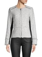 Karl Lagerfeld Paris Full-zip Tweed Jacket