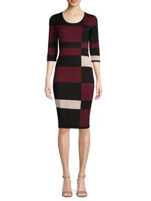 Gabby Skye Colorblocked Sheath Dress
