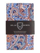 Black Brown Brennon Paisley Pre-folded Pocket Square