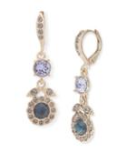Givenchy Crystal Multicolour Floral Drop Earrings