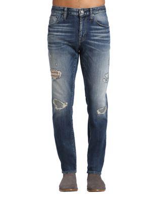 Mavi Marcus Dark Repaired Authentic Vintage Slim-straight Leg Jeans