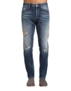 Mavi Marcus Dark Repaired Authentic Vintage Slim-straight Leg Jeans