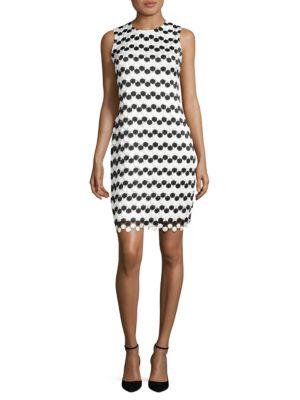 Calvin Klein Dotted Embroidered Sheath Dress