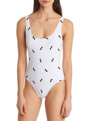 Karl Lagerfeld Paris Sunglasses Printed One-piece Swimsuit