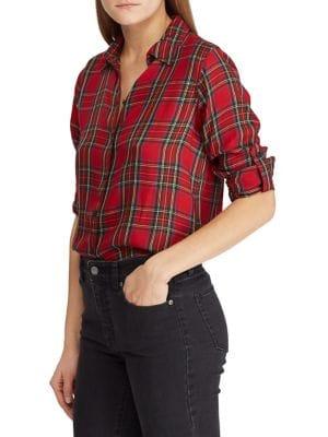 Lauren Ralph Lauren Tartan Twill Button-front Shirt