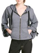 Donna Karan Active Self-tie Hooded Jacket