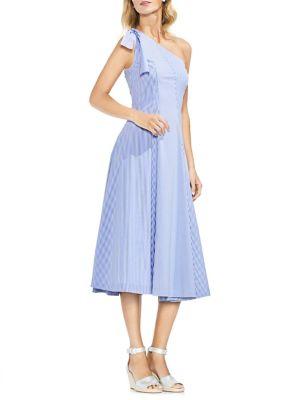 Vince Camuto Amalfi Breeze Stripe One-shoulder A-line Dress