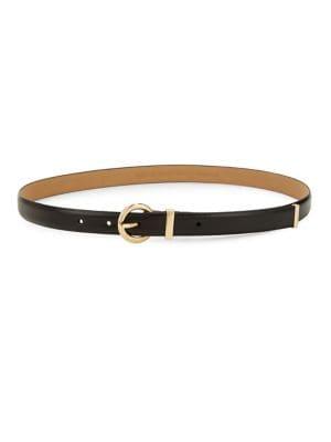 Michael Michael Kors Skinny Vogue Leather Belt