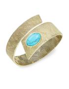 House Of Harlow Tanta Stone Accented Textured Cuff