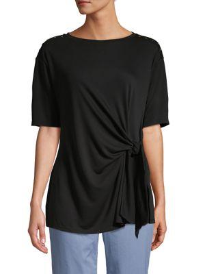 Jones New York Tie-waist Ruched Top