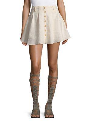 Free People Linen Mini Skirt