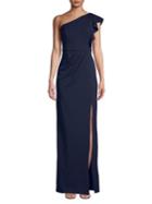 Adrianna Papell Classic One-shoulder Gown