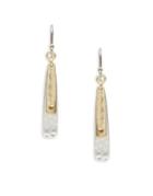 Lucky Brand Killing Me Softly Crystal Two-tone Double Layer Earrings