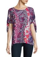 Michael Michael Kors Patchwork Flower Cold-shoulder Top