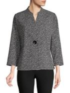 Nipon Boutique Three-quarter Splitneck Herringbone Jacket