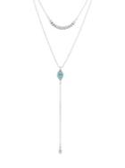 Lucky Brand April Chase Crystal Layered Necklace
