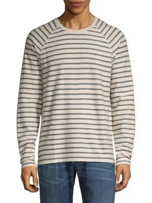 Lucky Brand Striped Cotton-blend Long-sleeve Tee