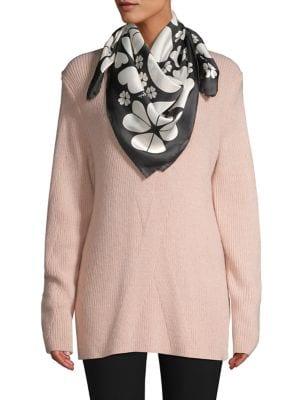 Kate Spade New York Clover Hearts Silk Square Scarf