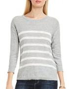 Two By Vince Camuto Striped Slub Pullover