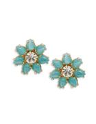 Kate Spade New York Brilliant Bouquet Floral Crystal Postback Earrings