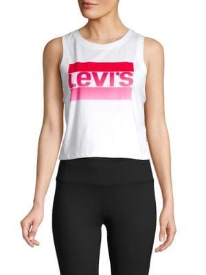 Levi's Logo Graphic Cotton Cropped Tank Top